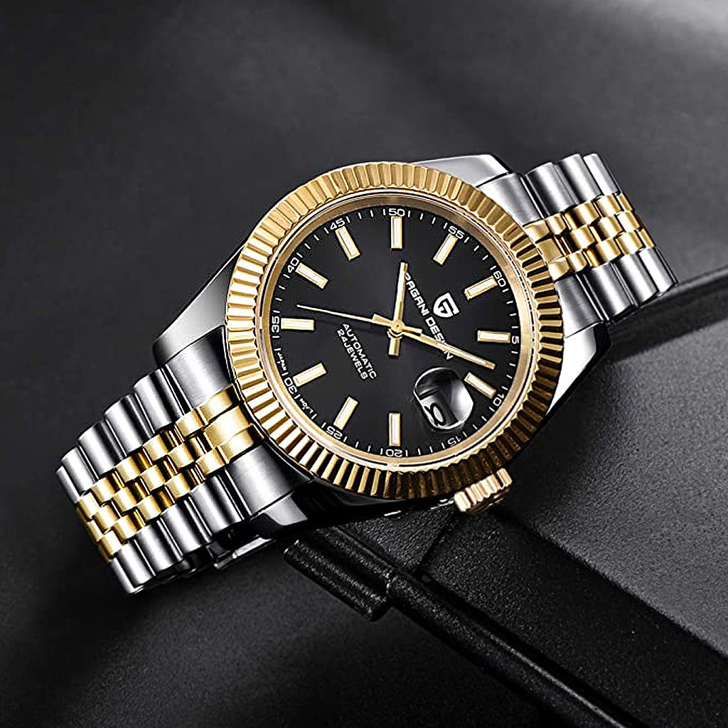 AutoWatch Royal Date Gold Black