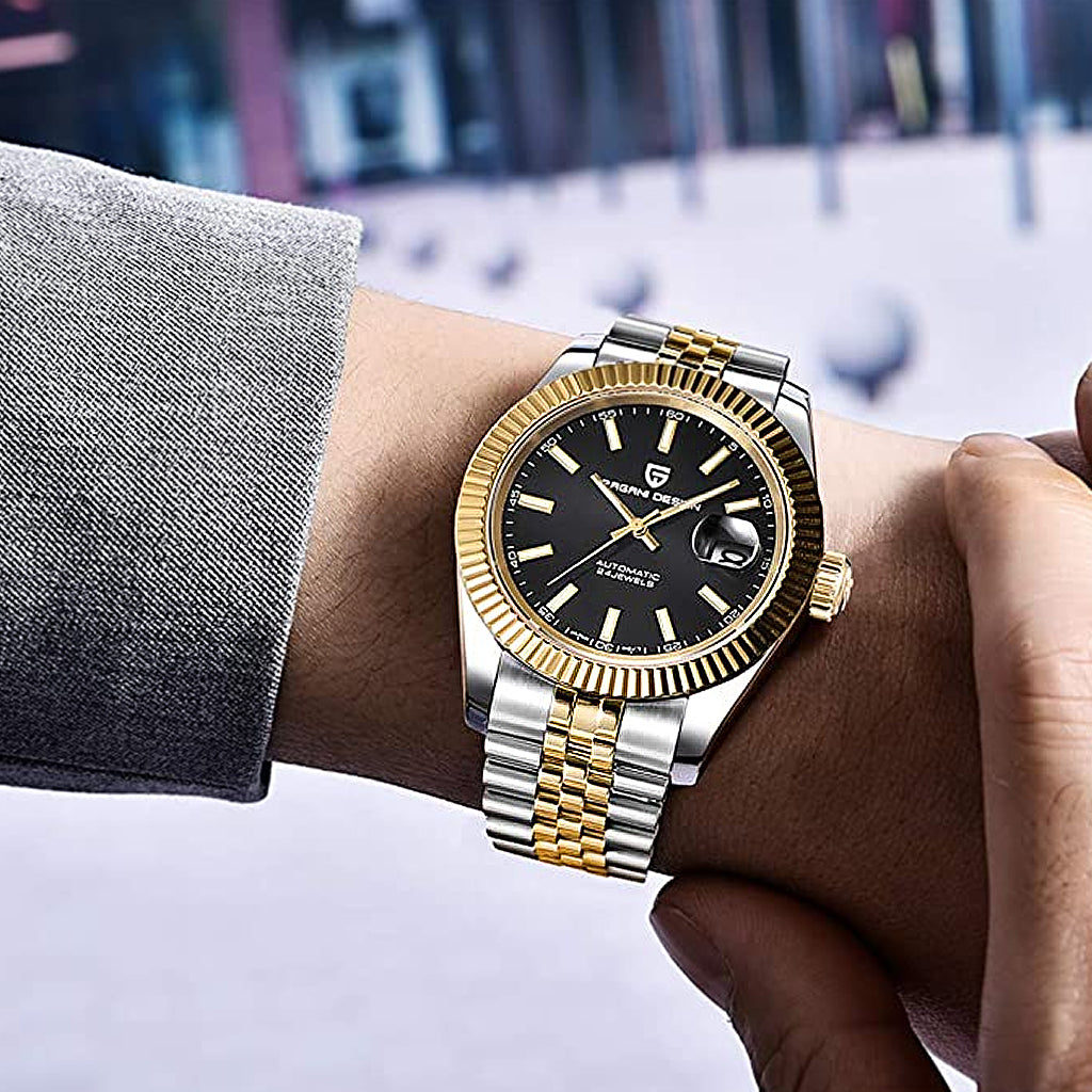 AutoWatch Royal Date Gold Black