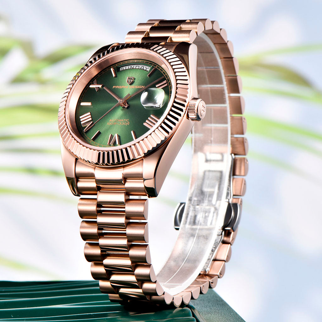 AutoWatch Supreme Date Gold Green