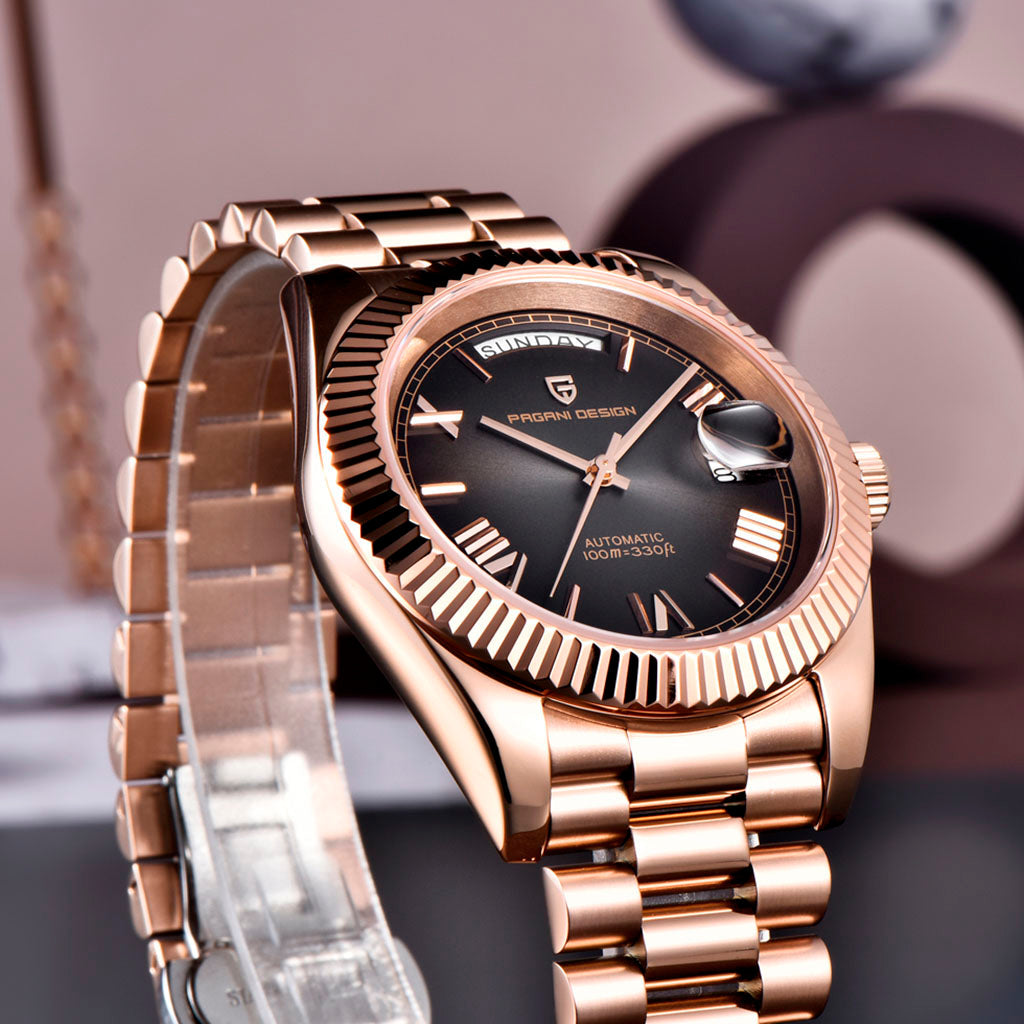 AutoWatch Supreme Date Rose Gold