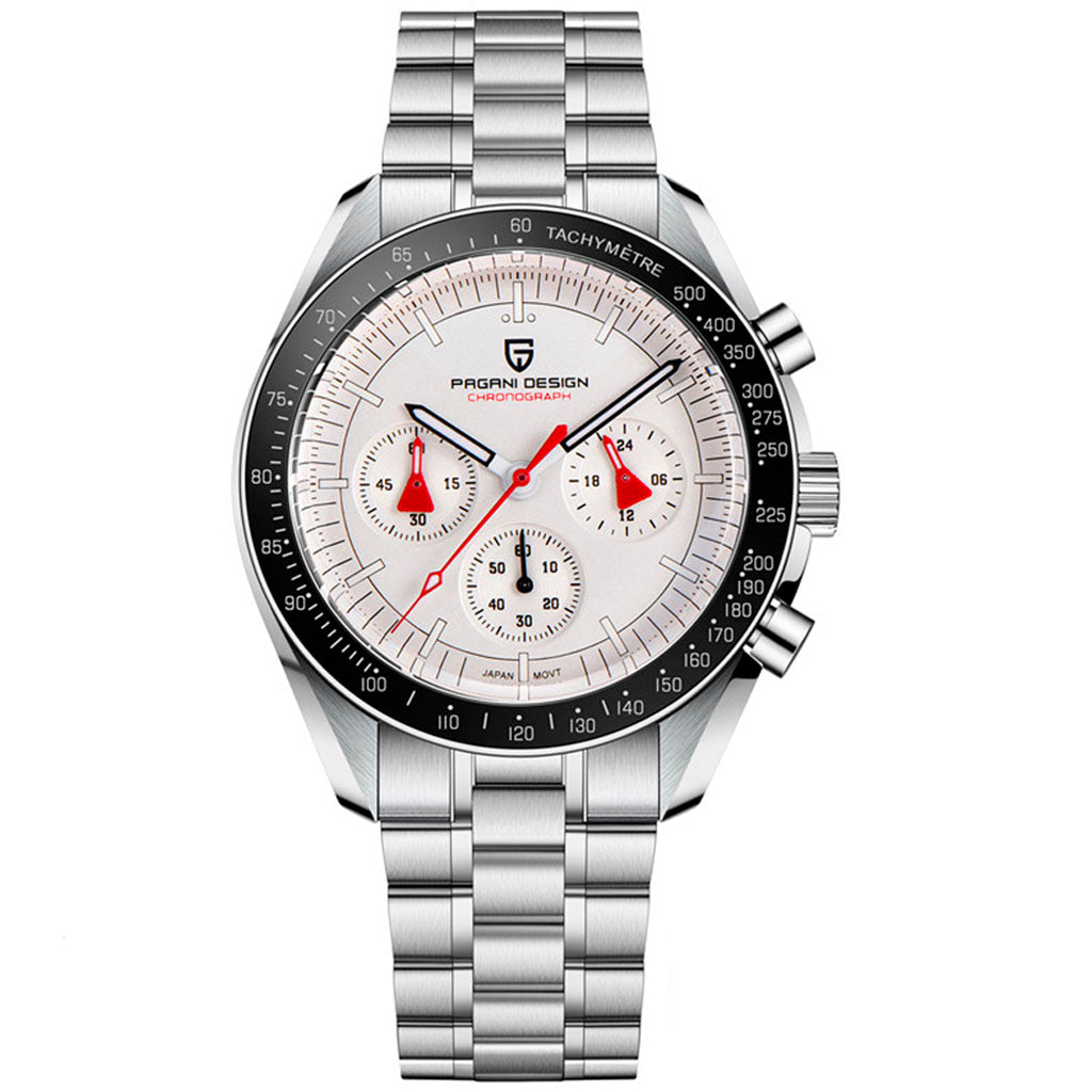AutoWatch Speedster Silver White
