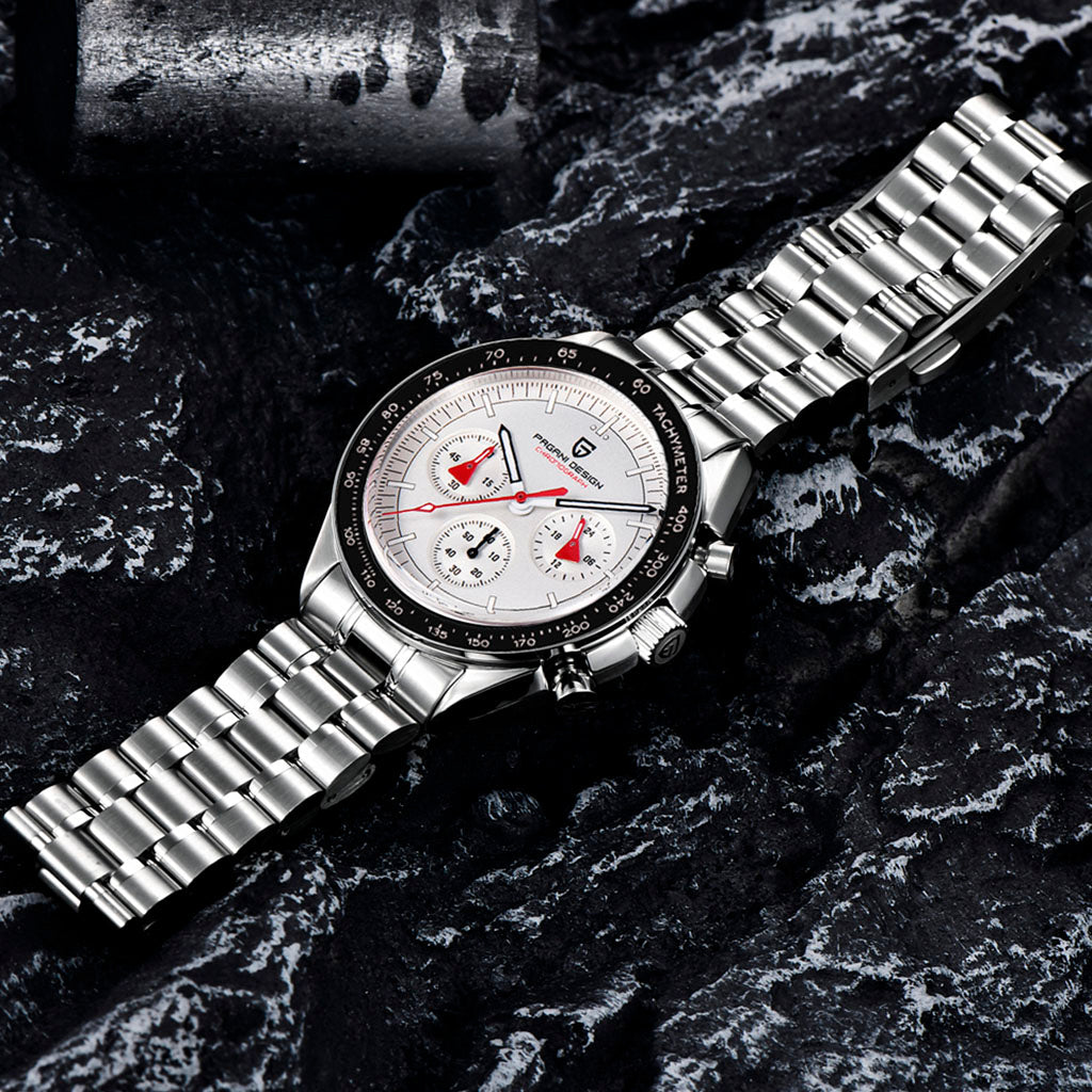 AutoWatch Speedster Silver White