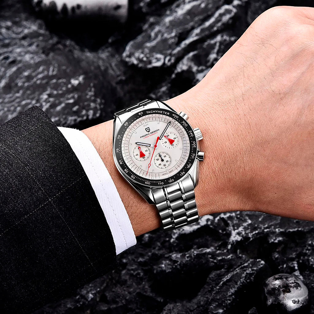 AutoWatch Speedster Silver White