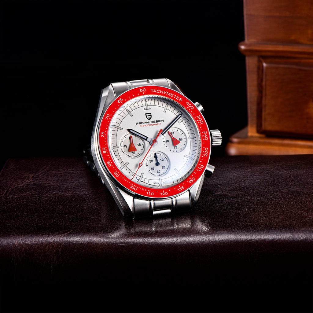 AutoWatch Speedster Silver Red