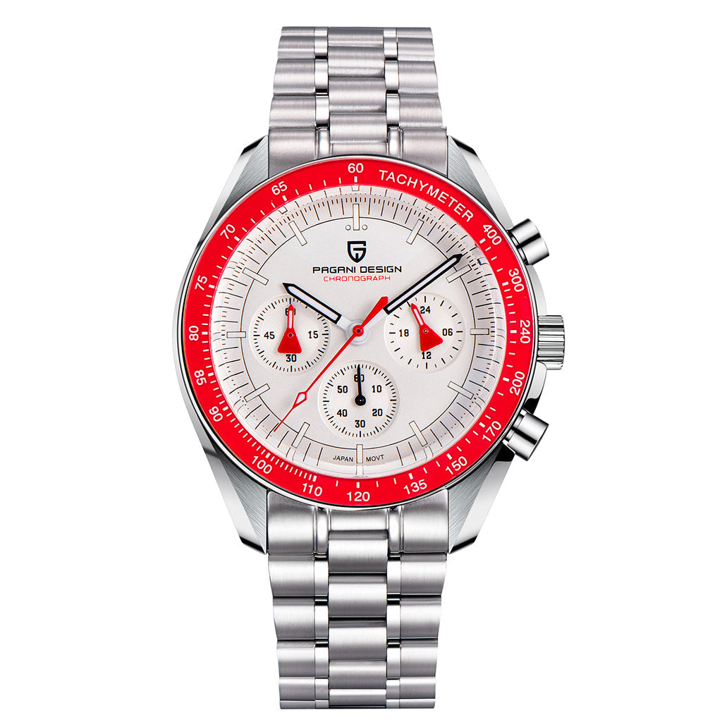 AutoWatch Speedster Silver Red
