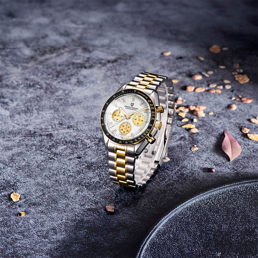 AutoWatch Speedster Gold White